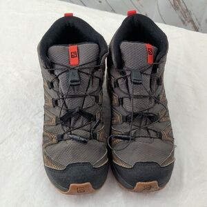 Salomon XA Pro Waterproof Black Red Hiking Youth Shoes